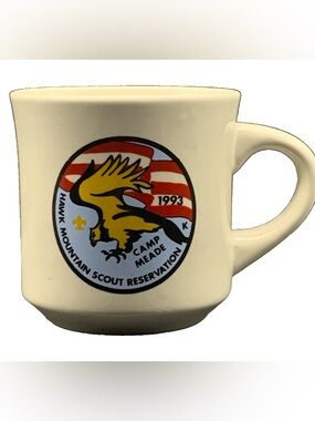 Vintage Boy Scouts Scout Hawk Mountain Camp Meade 1993 Mug